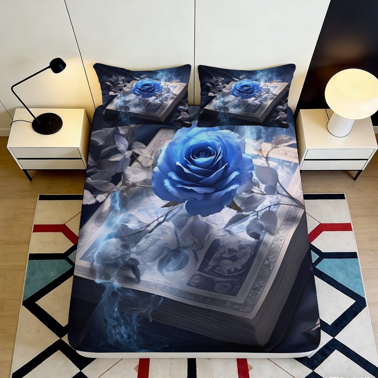 3D Printed Capybara Duck Fitted Sheet Microfiber Deep Pocket Non-Slip Bedroom Bedding Animal Mattress Fitted Cover for Adults 120x200x25cm