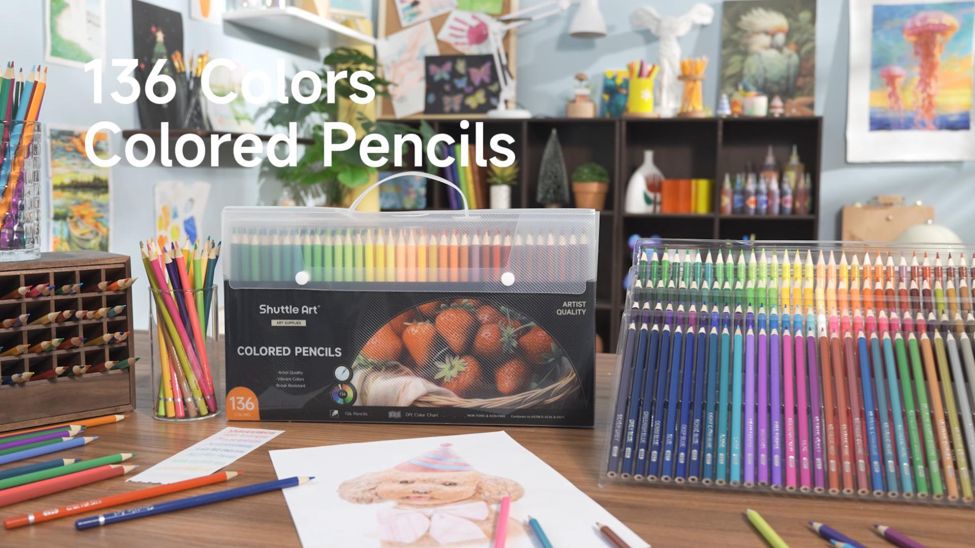 Amazon.com : Shuttle Art 136 Color Pencils for Adult Coloring Book