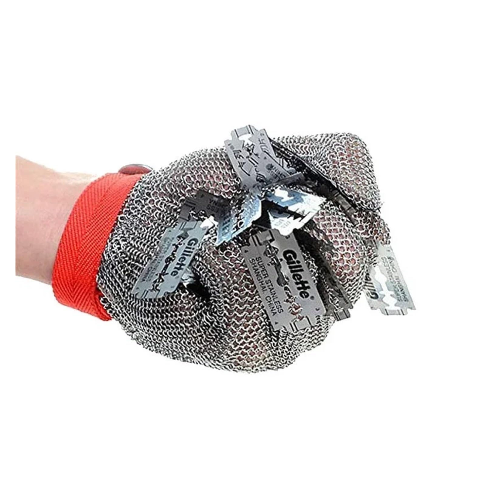 Guantes de trabajo resistentes a cortes Guantes resistentes al corte de acero inoxidable, guante de malla de nivel 5, cadena anticorte, protección for cocina, guante limpiador de carnicero Operación a