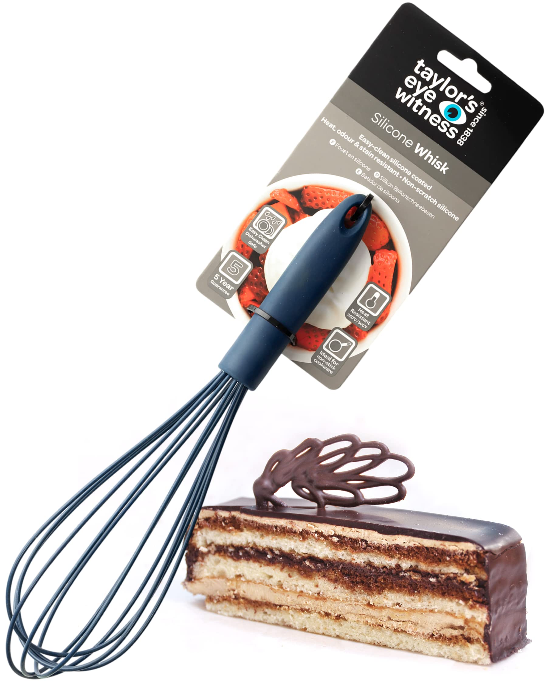 Utensilios de cocina, colores variados Silicone Whisk 29cm/11.5" Azul vaquero.