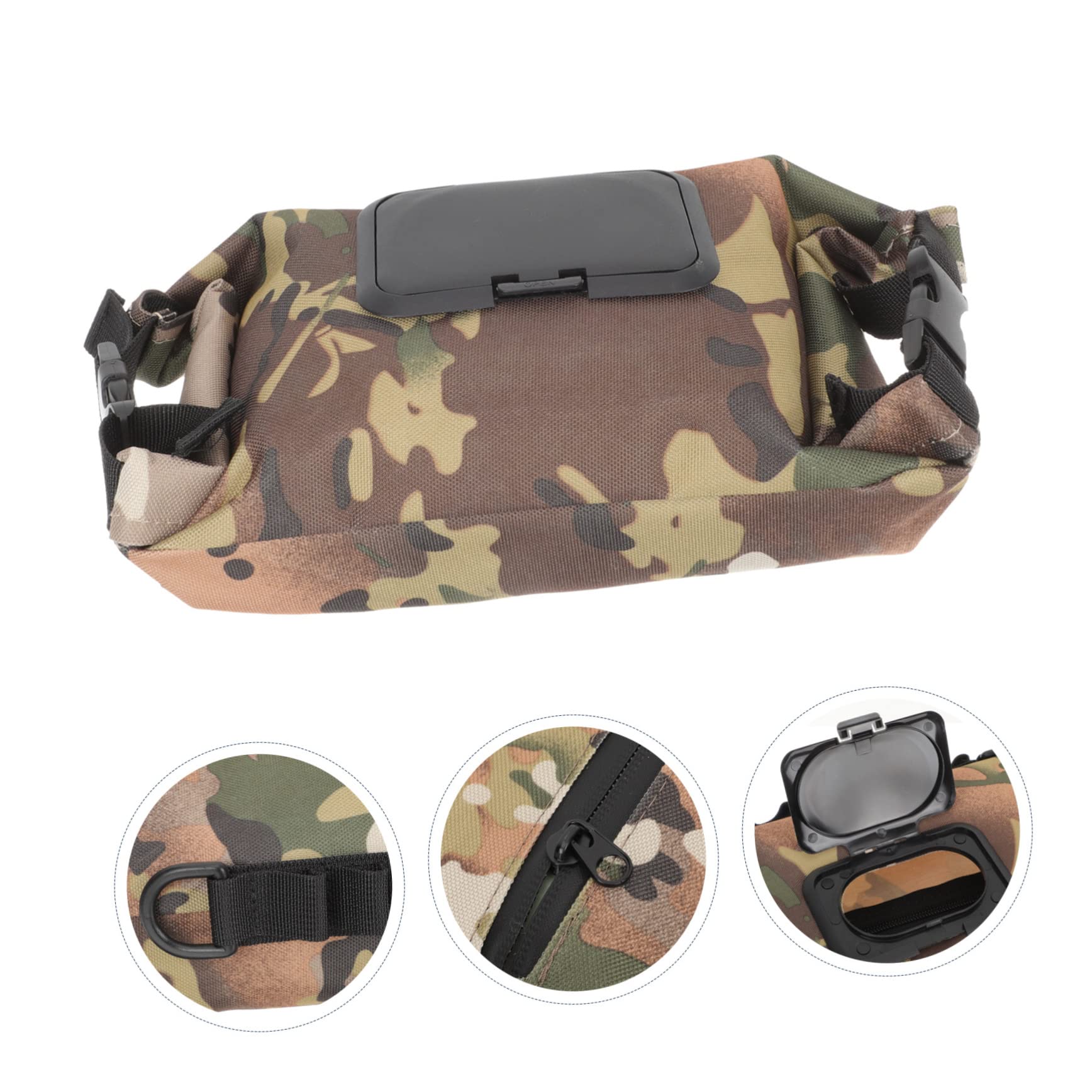 Ciieeo Caja De 2 Piezas Servilletero de Lona para Picnic Neceser Makeup Bag Porta toallitas Recargable contenedor de servilletas Soporte para pañuelos de Coche Papel de baño cálido envase