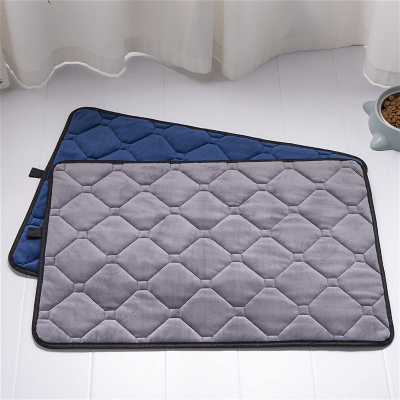 Tapis de Propreté Jetables Winter Warm Dog Bed Mat Washable Pad Reusable Diapers for Large Absorbable Pet Environment Protect Car Seat Cover Tapis de Propreté Réutilisables(Blu,XXL 80x120cm)