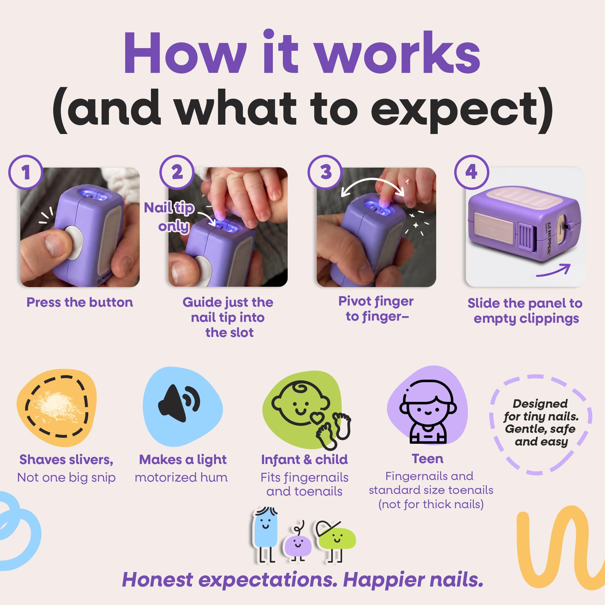 Cortaúñas automático para niños y bebés (bebé)