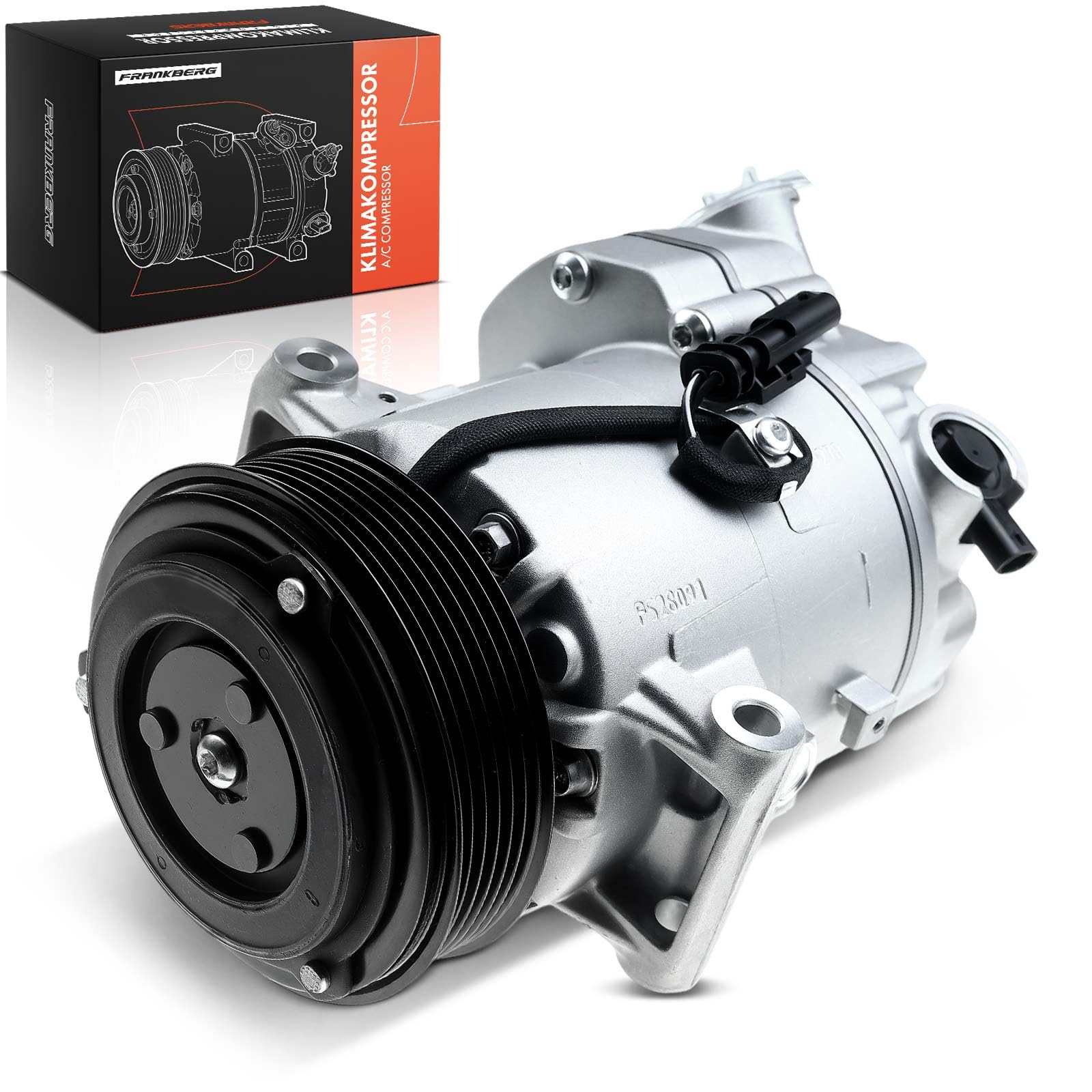Frankberg Compressore dell'aria condizionata con frizione Compatibile con Astra J P10 Zafira Tourer C P12 Meriva B MPV S10 Zafira/Zafira Family B A05 13414018, compreso l'olio preconfezionato