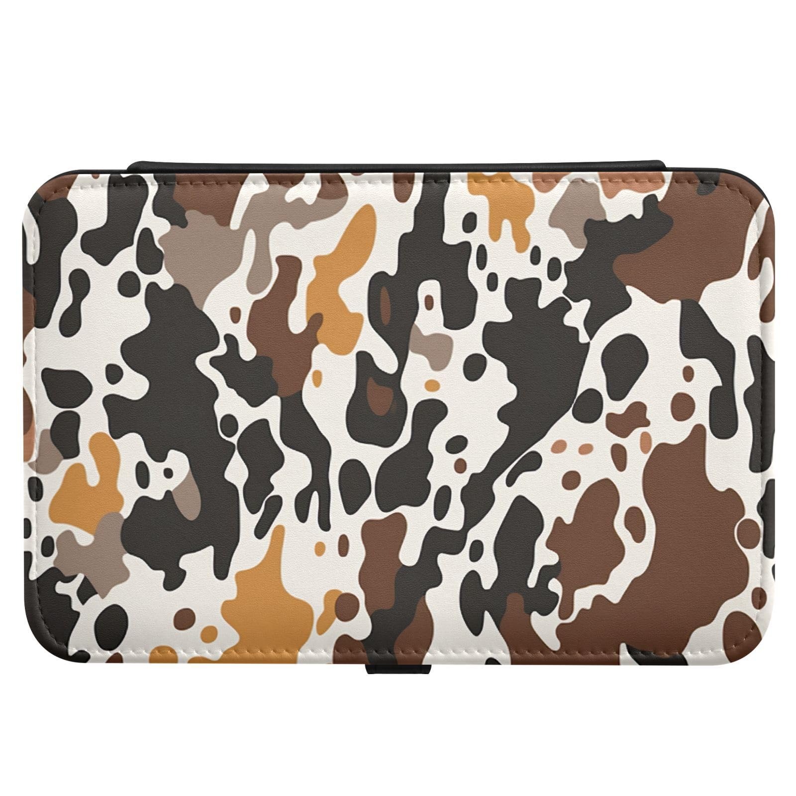 Haskirky Cow Print Jewelry Box Portable PU Leather Travel Jewelry Organize for Women Jewelry Storage Display Holder for Ring, Necklace, Earring