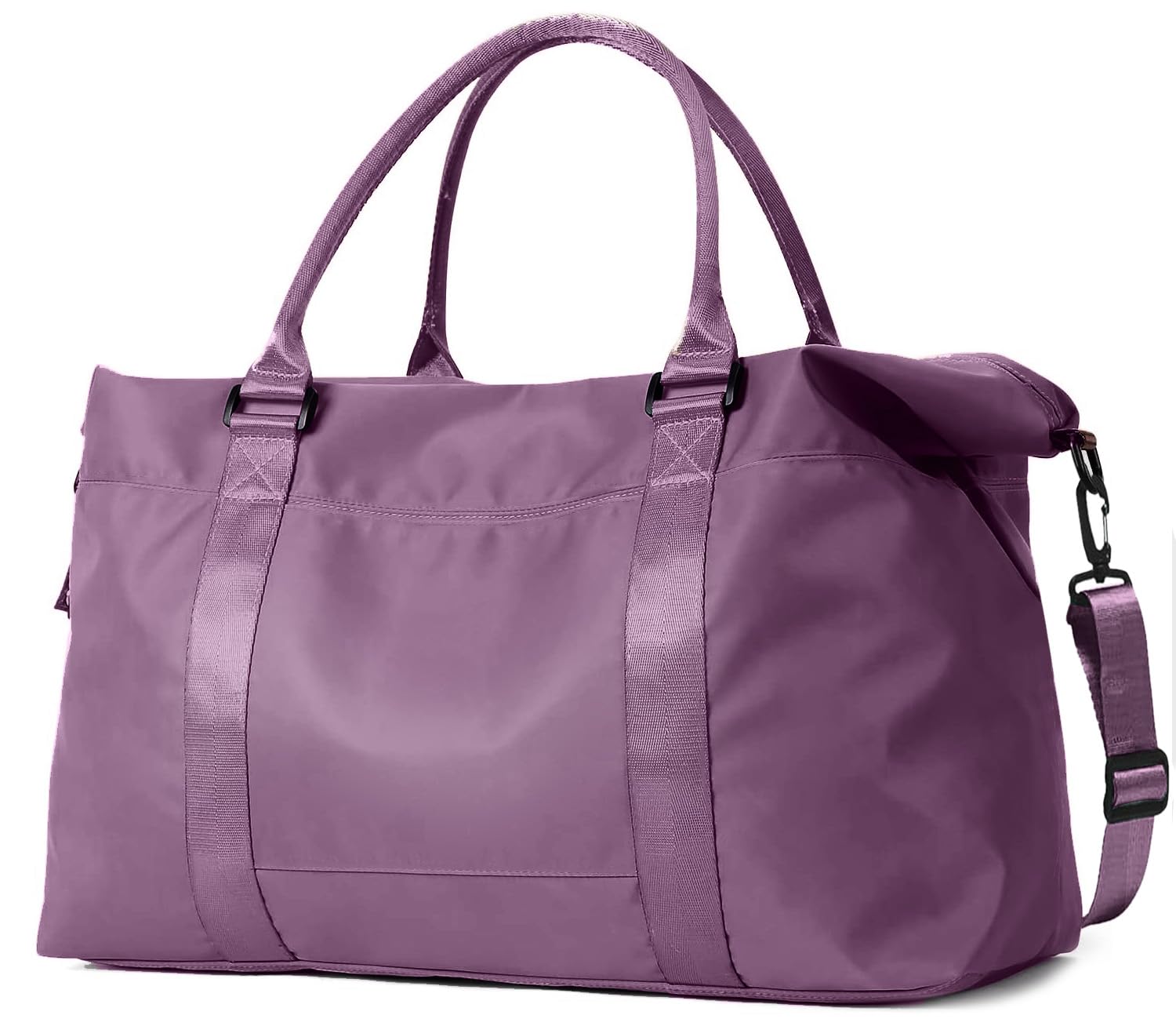 EASYFUNTravel Duffle Bag, Weekender Travel Bag Men Small Gym Bag for Women, Hospital Bag for Labor and Delivery, Overnight Bag Luggage Bag with Trolley Sleeve, Airplane Travel Essentials for Flying(Purple)
