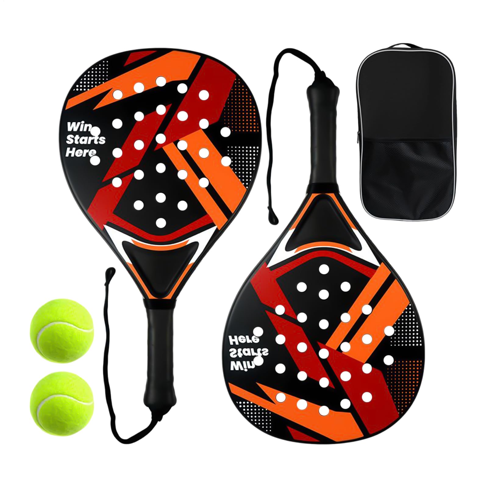 Raquette de Tennis Léger, Antichoc et Antidérapant | Kit Débutant Raquettes Tennis Pour Deux Joueurs pour Femmes Jeunes Plage Intérieur Jardin Entraînement Sport Loisirs