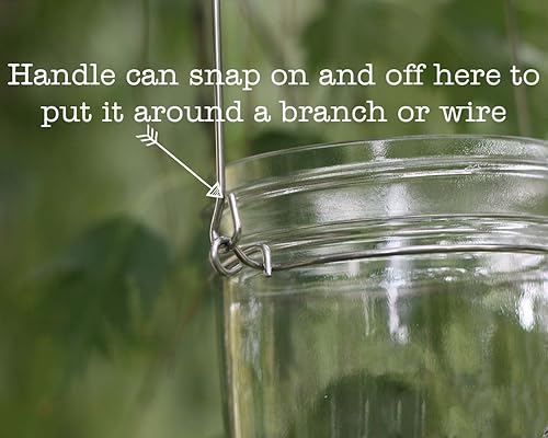 Miniatura 4 de Asas de alambre de acero inoxidable para tarros Mason, bola, conservera, 6 unidades.