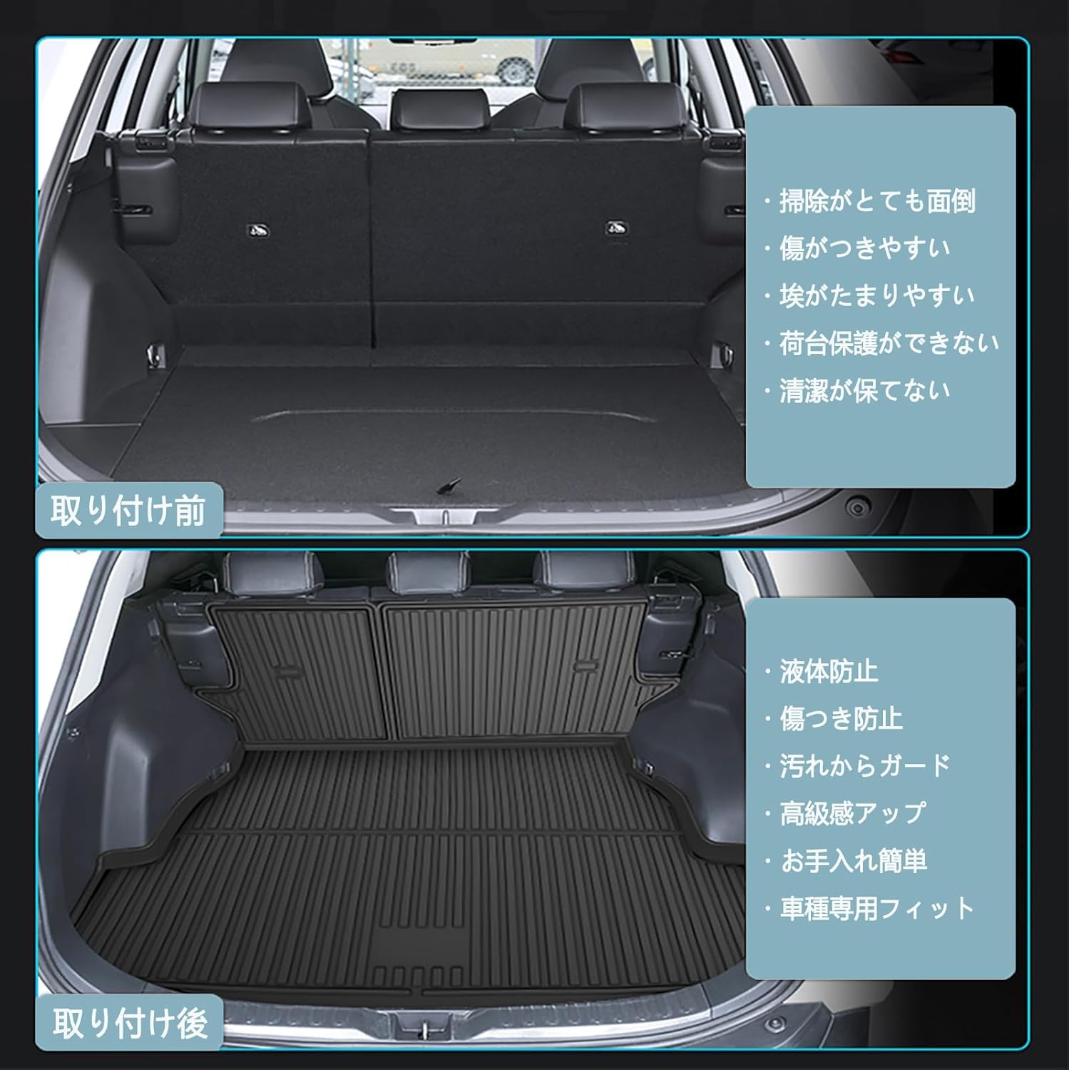 Amazon.co.jp: RAWAKORW 新型 RAV4 ラゲッジマット 50系 2019