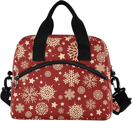 Miniatura 8 de Linda bolsa de almuerzo de vacas para mujeres y hombres, bolsa de almuerzo aislada con correa de hombro desmontable y asa de transporte, bolsa