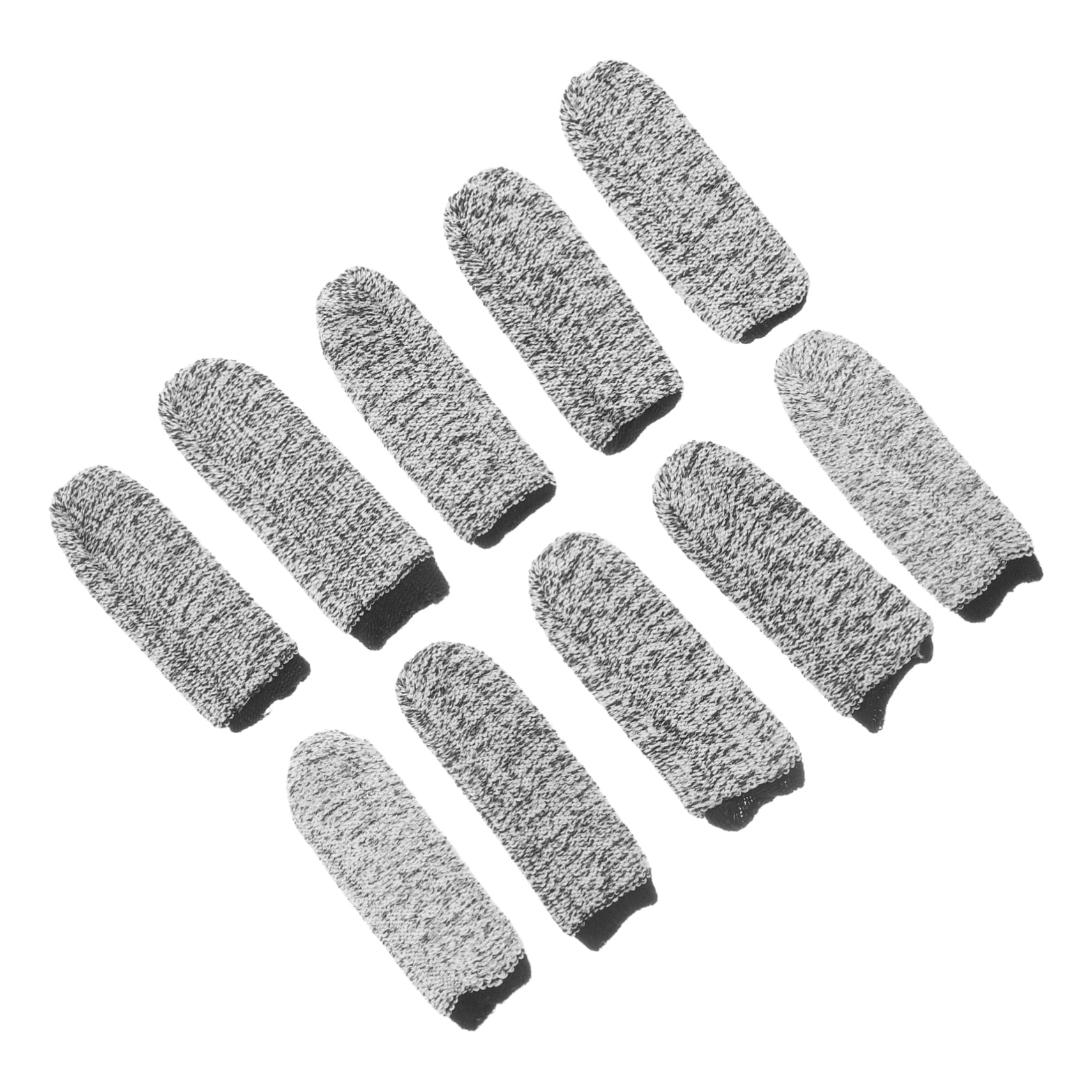 KALLORY 10Pcs Cut Finger Guard Gloves Breathable Protective Finger Sleeves for Gardening Harvesting and Heavy Duty Work Non Slip Cutting Shield for Safe Handling