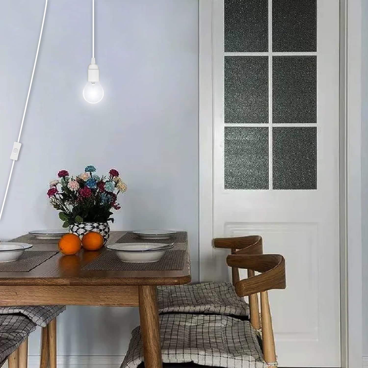 Set Lampada A Sospensione 400 Cm Con Cavo Regolabile E 2 Applique In Alluminio Color Bronzo - Foto 7