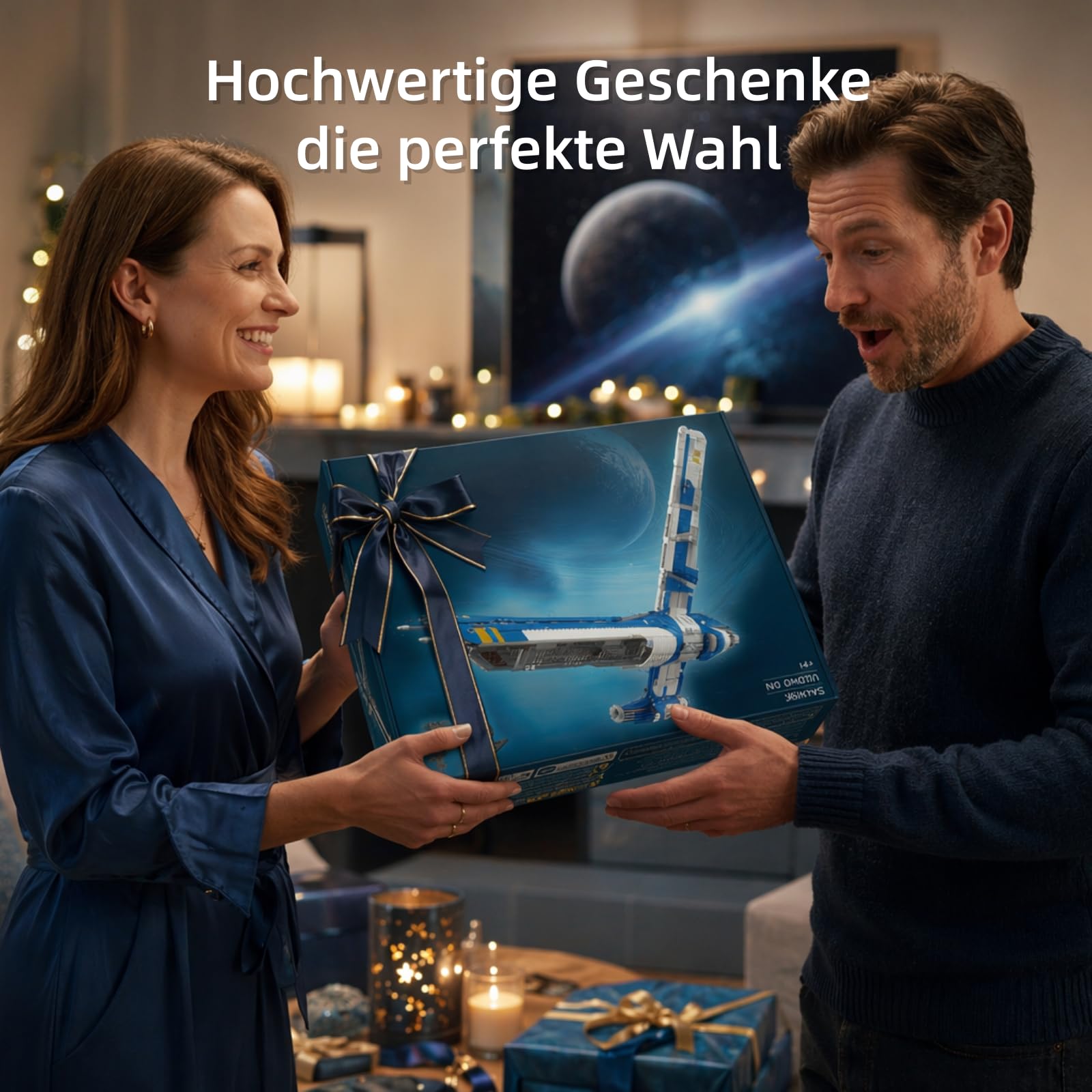 Space Wars Klemmbausteine Raumschiff Set für Erwachsene Männer | 3006 Teilen, Drehbare Rückenflosse, Flugzeug Modell, Geschenk Sammlung, BWR101