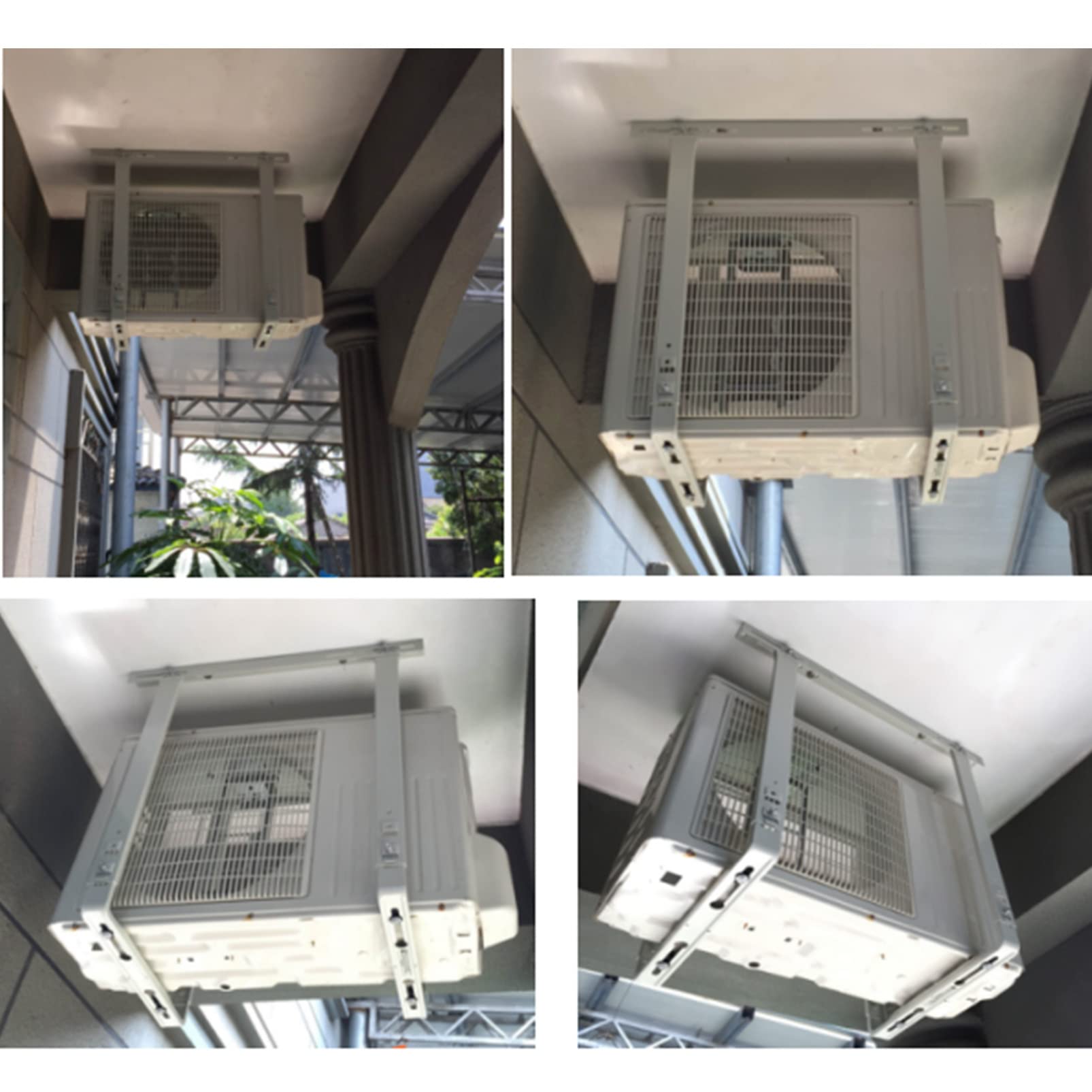 Staffe a soffitto Adatte per condizionatori Mini Split e Senza canalizzazione; staffe di Base universali salvaspazio per Pompe di Calore; staffe per unità Esterne di condizionatori.