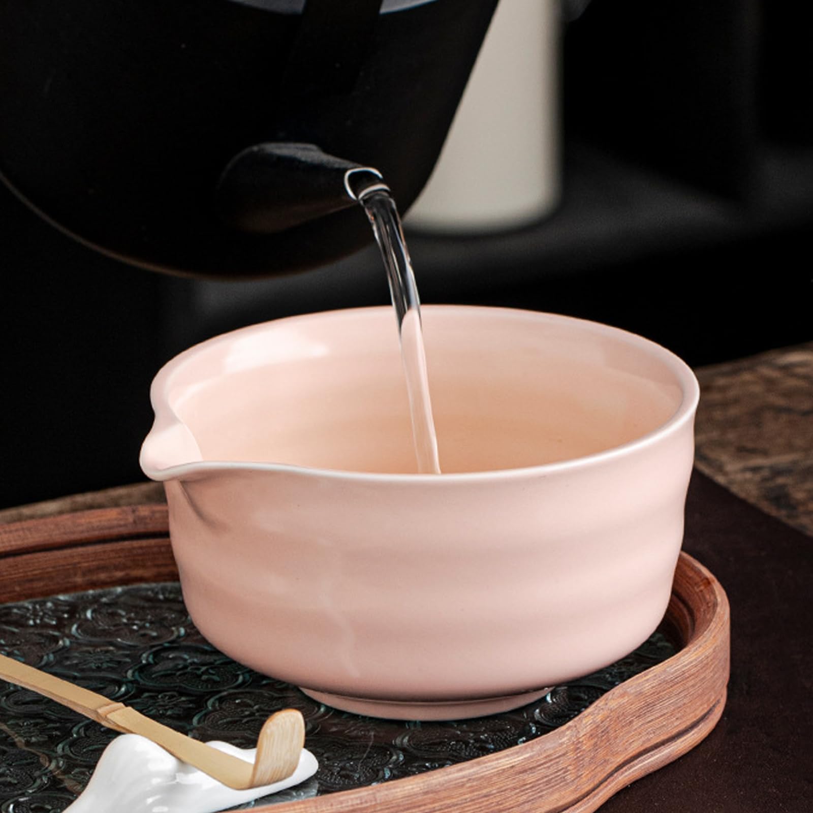 Roze Chawan met Schenktuit - Botan - Moya Matcha Nederland