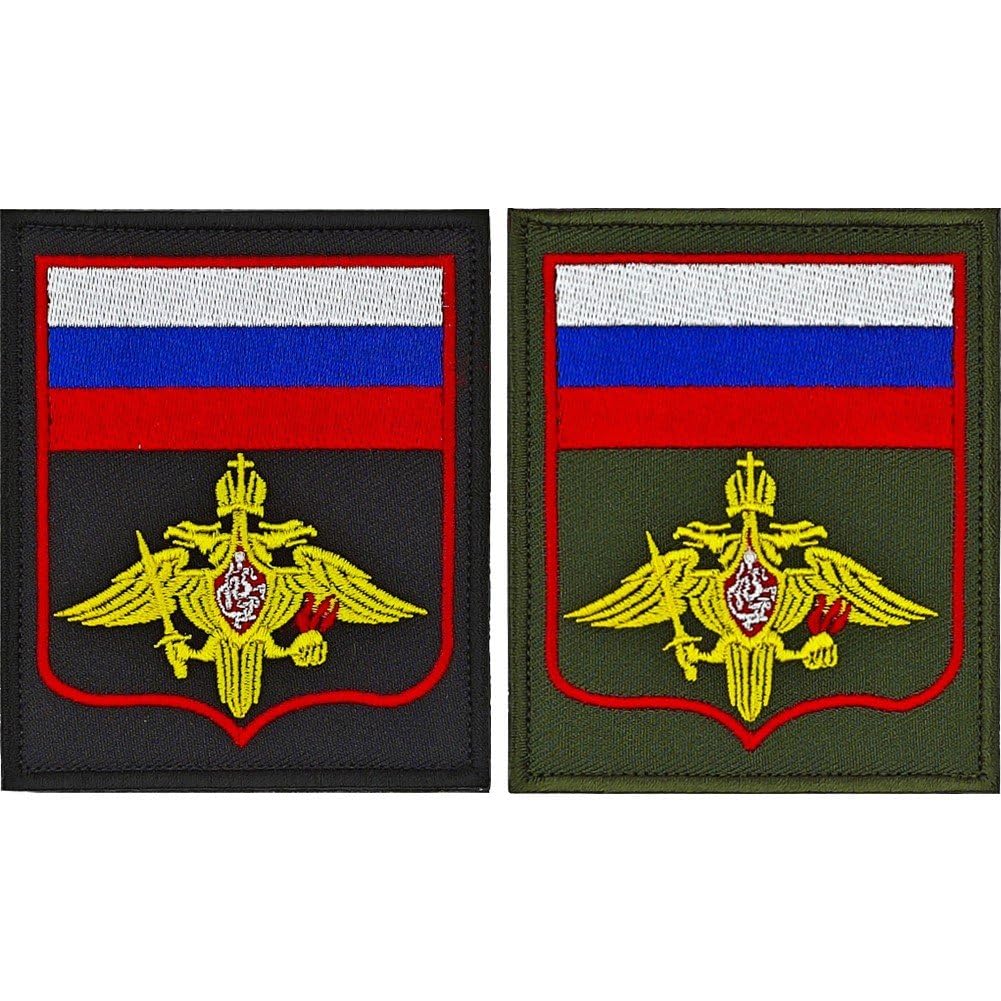 2 szt./zestaw flaga rosyjska haftowana naszywka aplikacja dwugłowy orzeł haftowana odznaka morale opaska wojskowa łatka