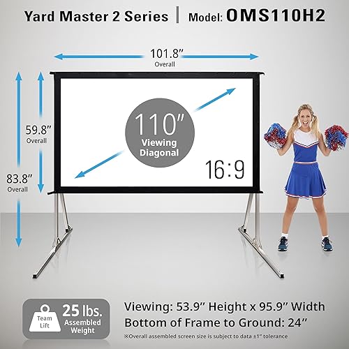 Miniatura 25 de Pantalla para proyector al aire libre con soporte 16:9, 8K 4K Ultra HD 3D, plegable y rápida YardMaster 2 Front Projection