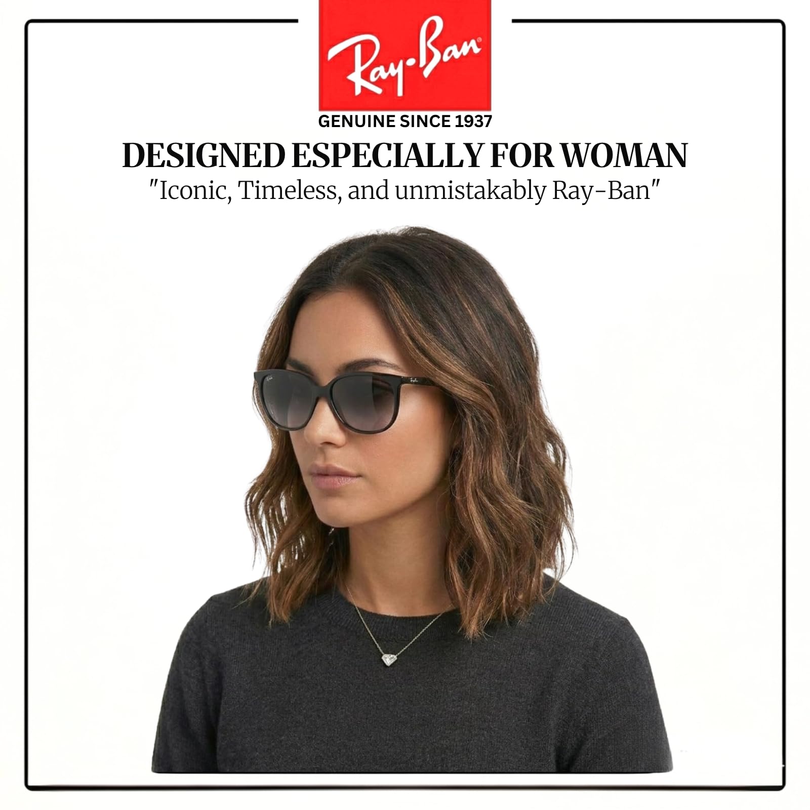 Ray-Ban RB4378 zestaw okularów przeciwsłonecznych | ekskluzywne etui i zestaw do pielęgnacji | Polished Black/Grey Gradient