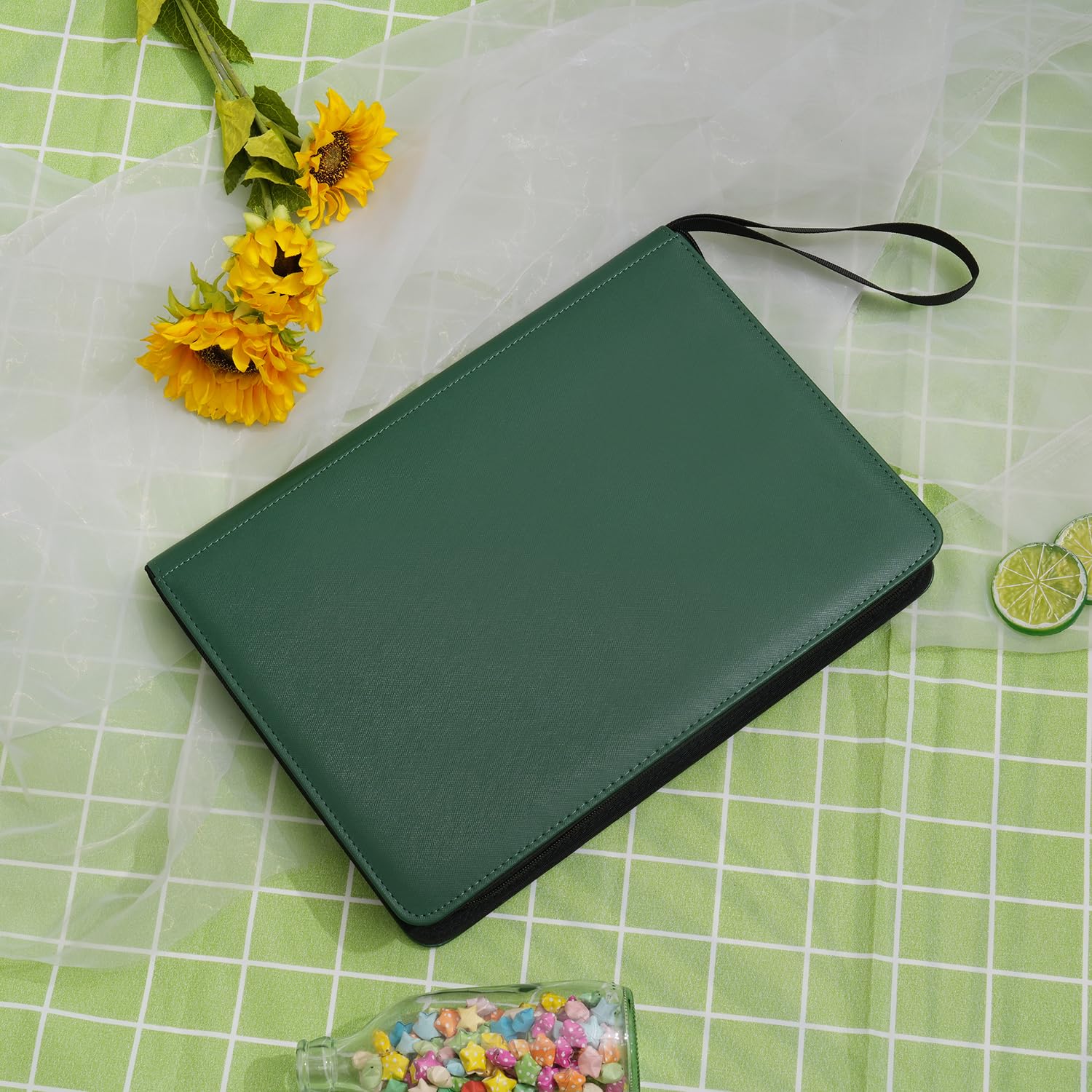 Wonderpool Trading Card Album A4 Binder 9-Pocket with Zipper for 540 Card, Leather pu Card Holder Folders Storage - Image 2