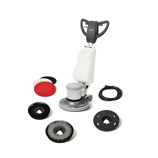 17" Heavy-duty Multi-Functional Floor Buffer Polisher Machine - Clean, Buff, Scrubb and Polish with Ease! Ideal for Carpets Too! Includes Optional Solution Tank, 2 Brushes and 3 Scouring Pads