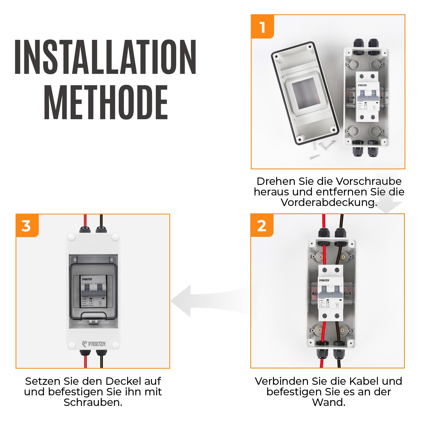 Interruttore di separazione DC impianto PV interruttore di sicurezza automatico 1000 VDC (25 A)