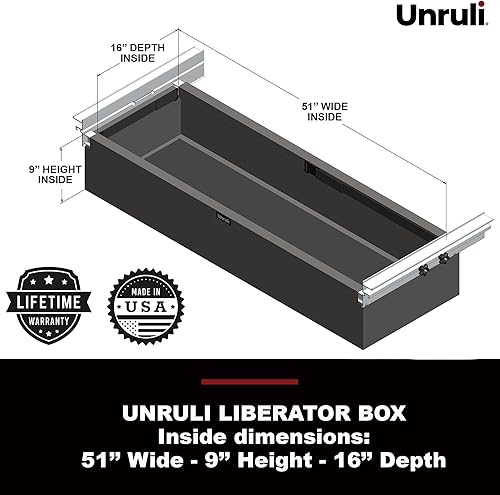 Miniatura 6 de LIBERATOR - Cubierta Tonneau con caja de carga deslizante extraíble  RAM 1500 New Body  Años 2019-2023  Cama de camioneta de 5 pies 7 pulgadas  Caja