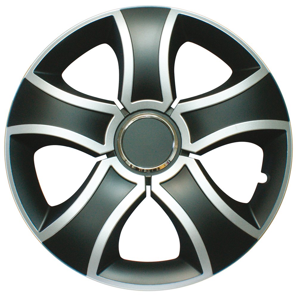 'Cora 41744 4 uniwersalne kołpaki o wyglądzie aluminium AMix 14, zestaw 4 sztuk