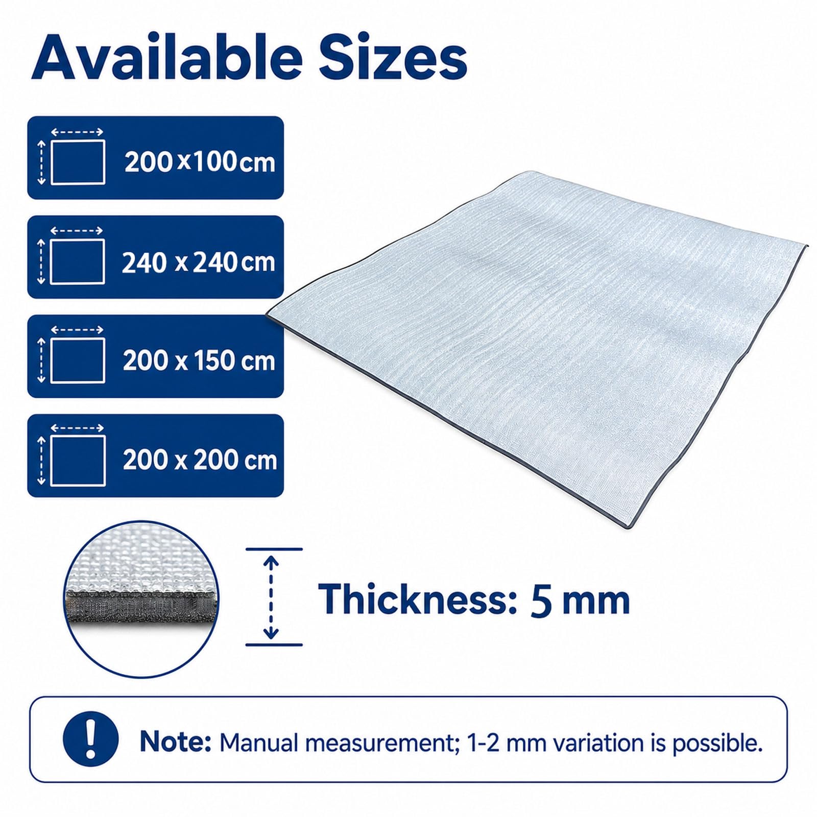 Estera De Camping Térmica Aislante,Esterilla Aislante De Aluminio Esterilla Camping,Mantas de Picnic Impermeable,Esterilla de Dormir Plegable para Camping,para Picnics y Camping