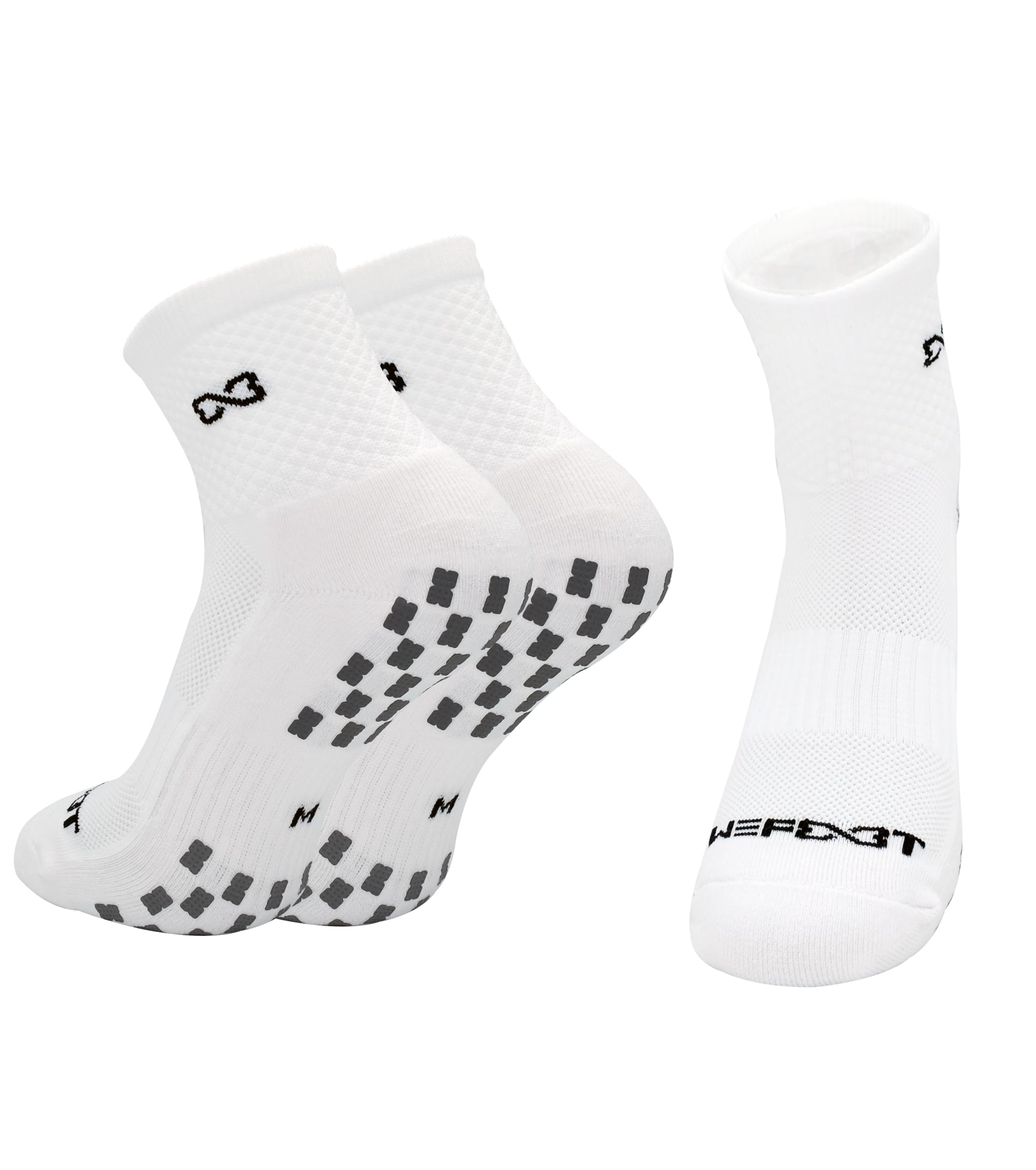 WE FOOT - Calzini sportivi con doppia presa Plus, calzini antiscivolo per uomo e donna, per calcio, calcio, futsal, basket, tennis