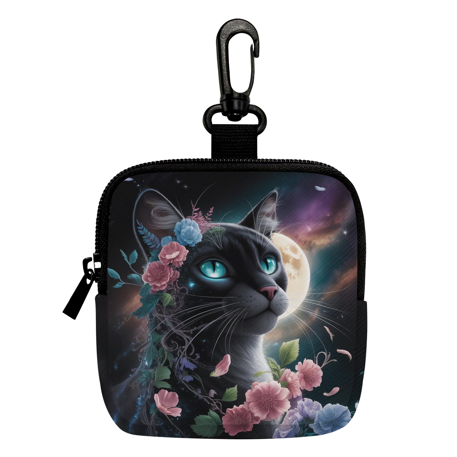 Mini Coin Purse Key Chain, Multifunctional Pouch for Keys Coins Earphone Lipstick 2, LCS Multicolor 28785, 4.7 x 0.2 x 3.1 inches, Fashion