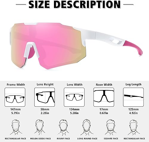 Miniatura 3 de STORYCOAST Lentes de sol deportivos polarizados para hombres y mujeres, para conducir, pesca, ciclismo, bicicleta de montaña, protección UV400