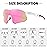 STORYCOAST Sports Polarized Sunglasses for Men Women Fishing Cycling Driving Baseball Bike Sunglasses UV400 Protection White Frame/Pink Mirror Lens