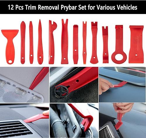 Vista 2 de Kit de herramientas de extracción de molduras de 268 piezas, kit de herramientas de palanca para automóvil, herramienta de extracción de panel