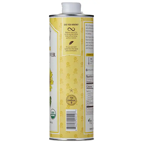 Organic High Oleic Sunflower Oil, Neutral Oil For Medium to High Heat Cooking and Skin Care, Non GMO, Pesticide and Chemical Free, 33.8 Fl Oz 3