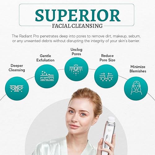 Miniatura 2 de Radiant Pro - Cepillo de limpieza facial inteligente sónico y dispositivo de masaje facial, cepillo eléctrico recargable e impermeable para hombres
