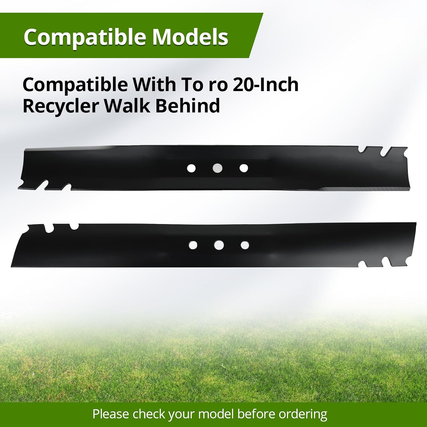 133-8181-03 112-8841-03 Toothed Mower Blade, Compatible with T oro Lawn Boy Walk Behind Mower 20 Inch Deck, Lawn Mower Blade Replace 112-8841