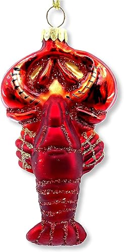 Lobster Blown Glass Ornament 4"