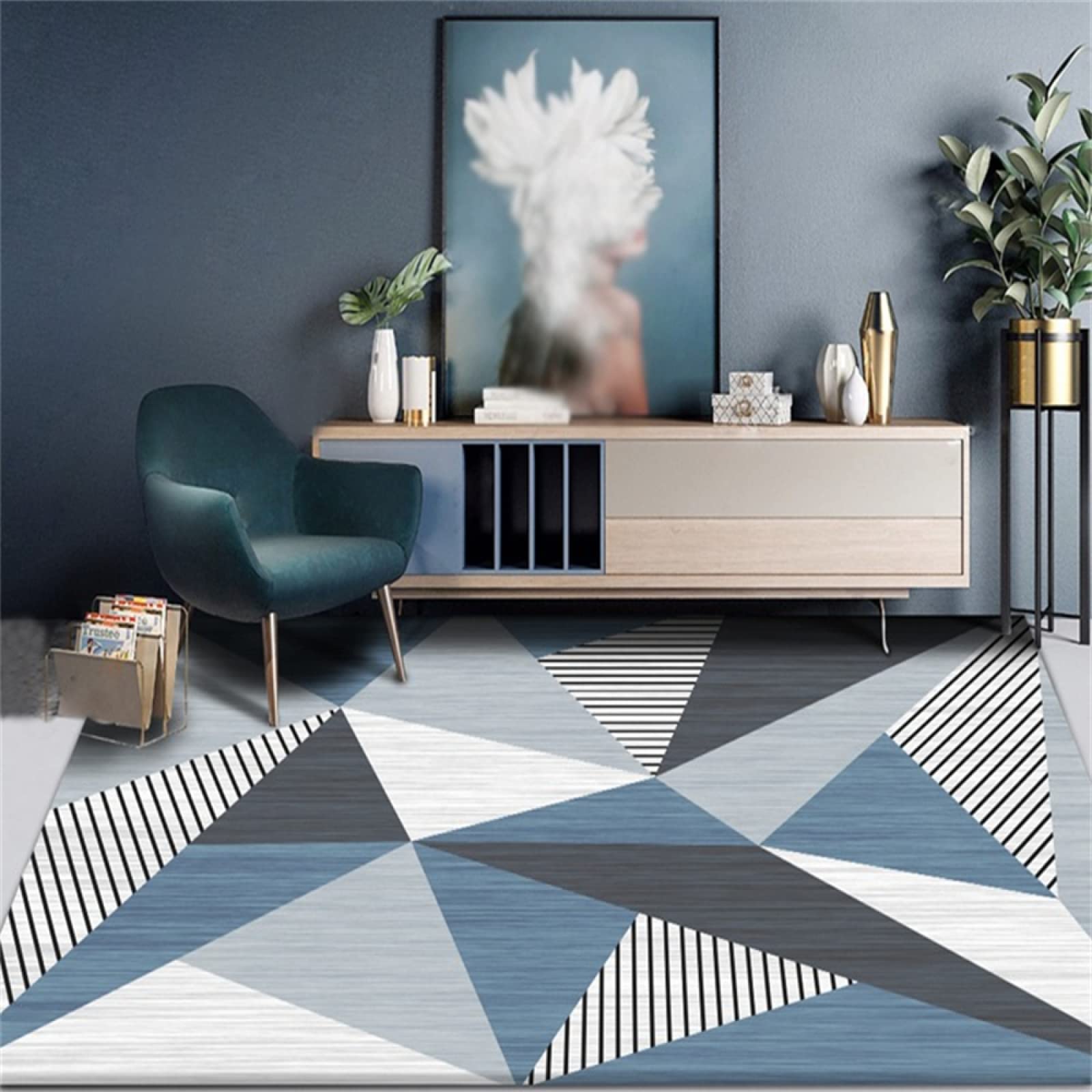 Tapis cuisine moderne et salon lavable design coloré