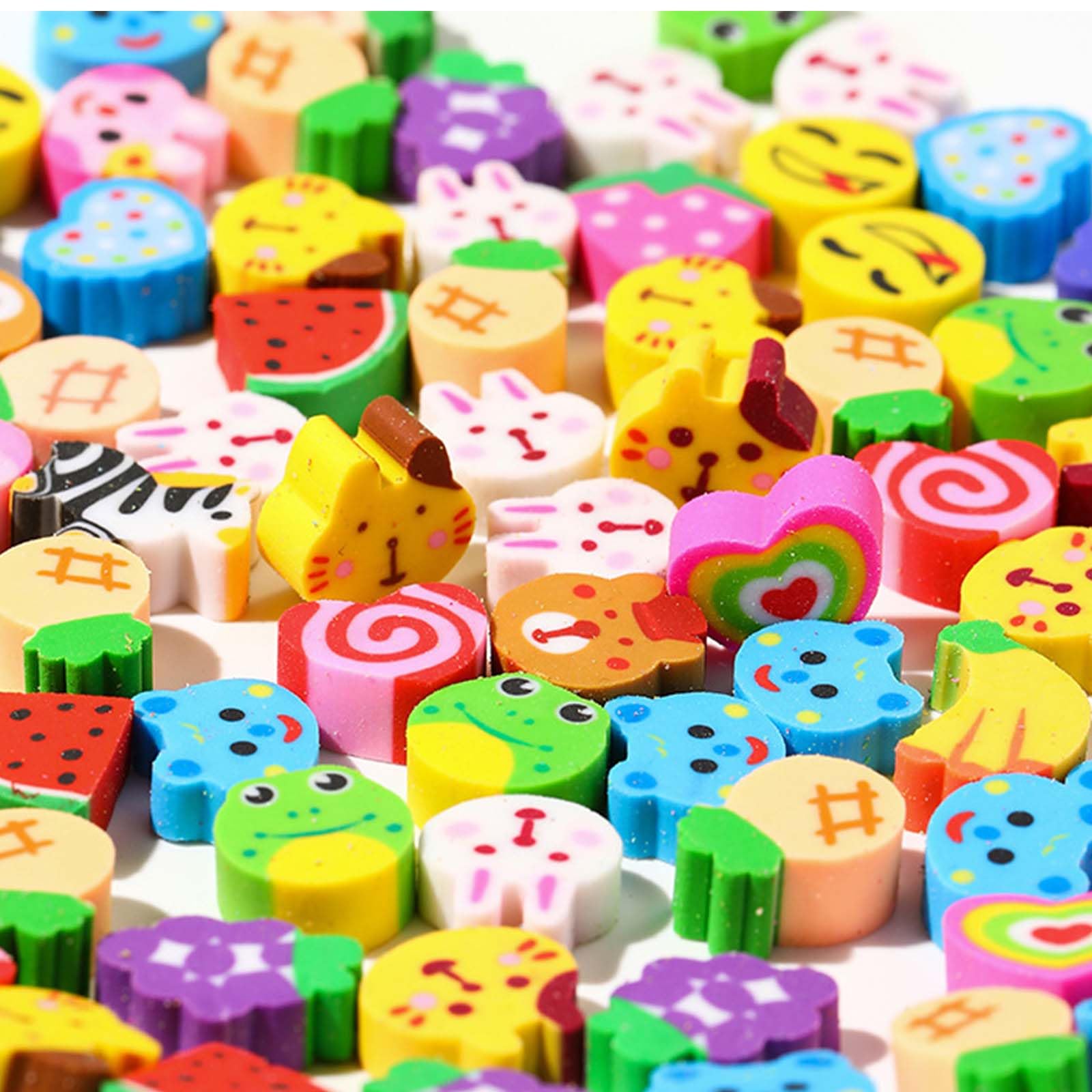 Amazon | PAVIKEミニ消しゴム 【200個入】消しゴムかわいい フルーツ