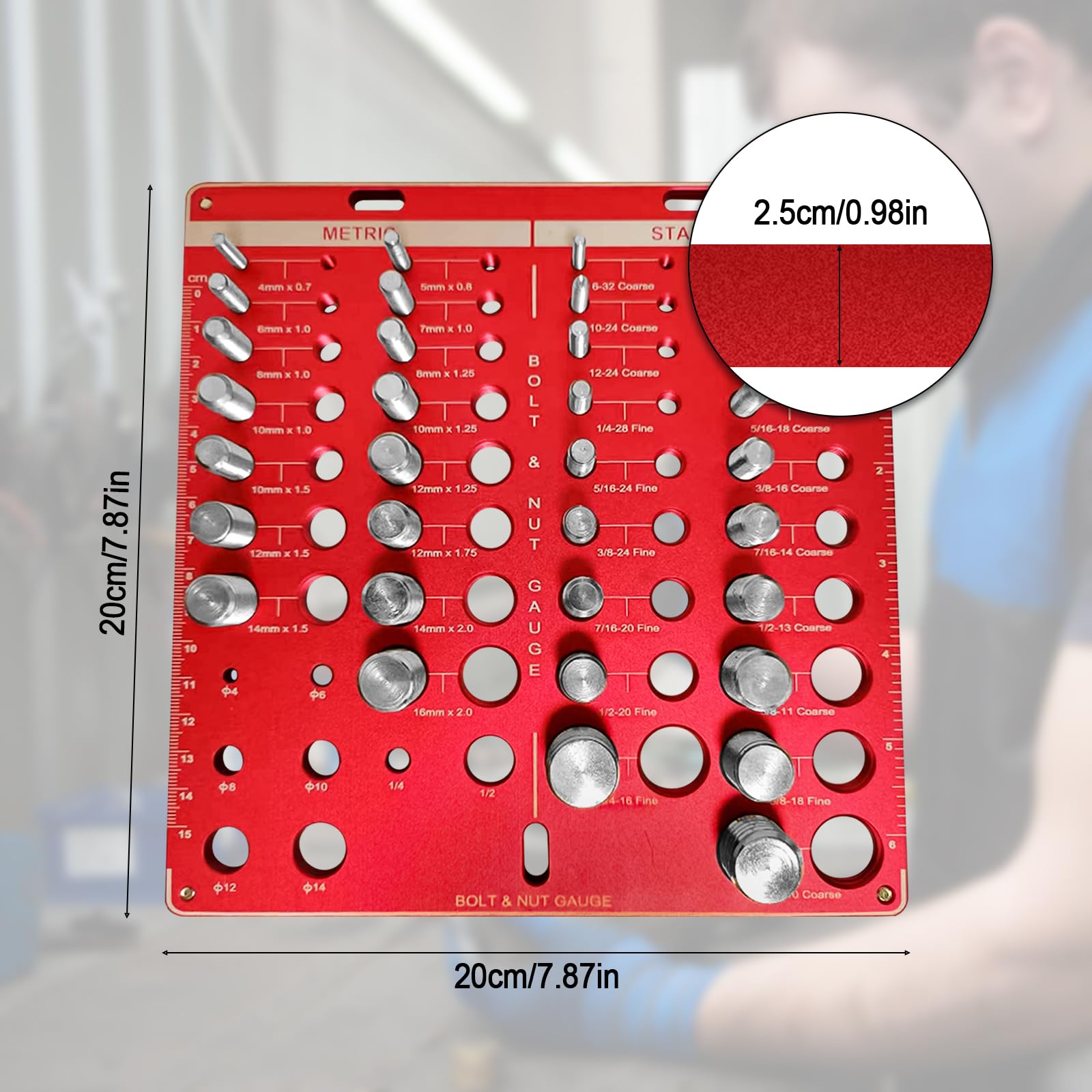 Thread Pitch Gauge 50Pcs , Nut And Bolt , 27 Standard And 23 Metric ...