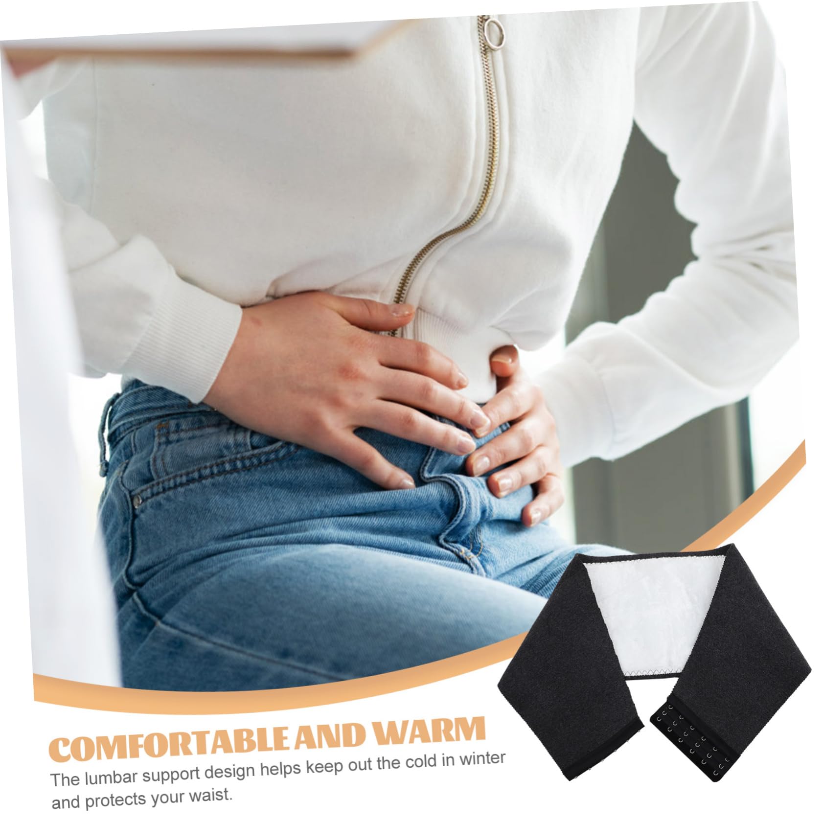 HAWILLOSCH Thickened Sweat Band Waist Trainer Waist for Women Lumbar Support Belt for Men Reusable Kidney Band Daily Use Waistband