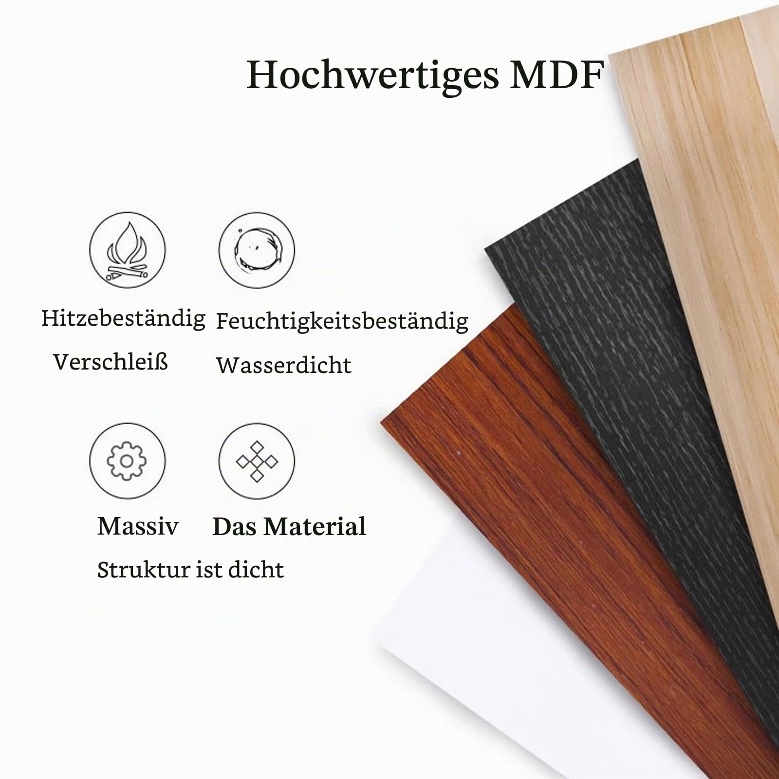 Generisch Empfangstresen, Holz-Theke für Kasse & Einzelhandel, Rezeption mit 2 verschließbaren Schubladen, goldene Zierleisten, für Büro Boutique Spa (Weiß)