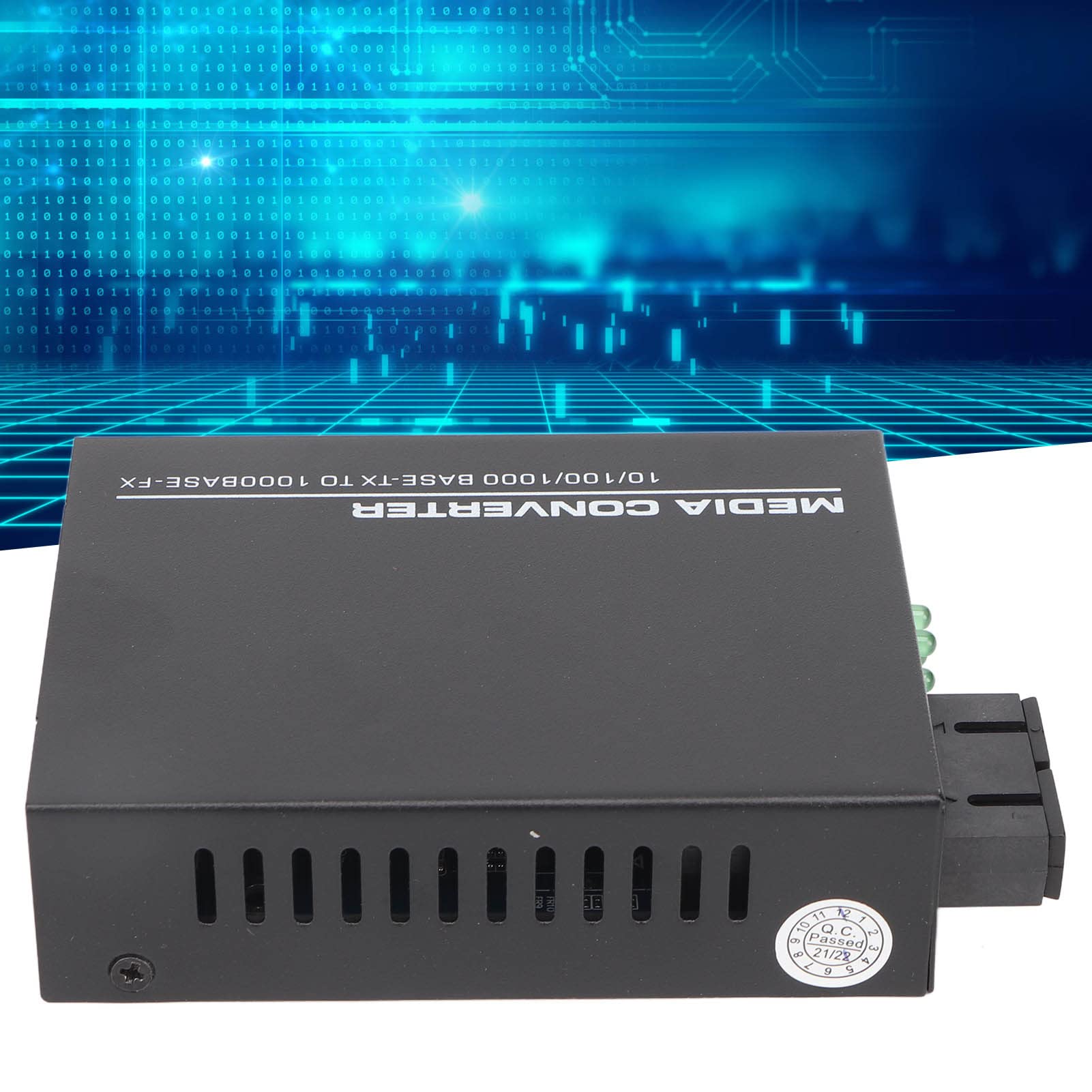Bewinner Convertitore Multimediale in Fibra Ethernet Multimodale Gigabit, SFP a RJ45, da Fibra a Ethernet, 10 100 1000Base TX (Spina UE)
