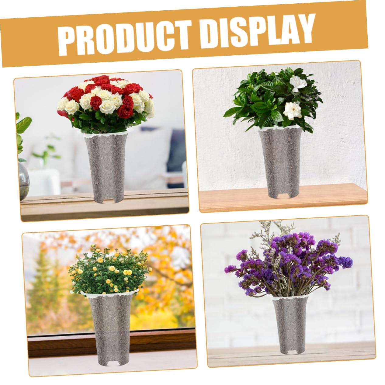Pots D’orchidées en Plastique Blanc 8 Pièces, Pots de Pépinière