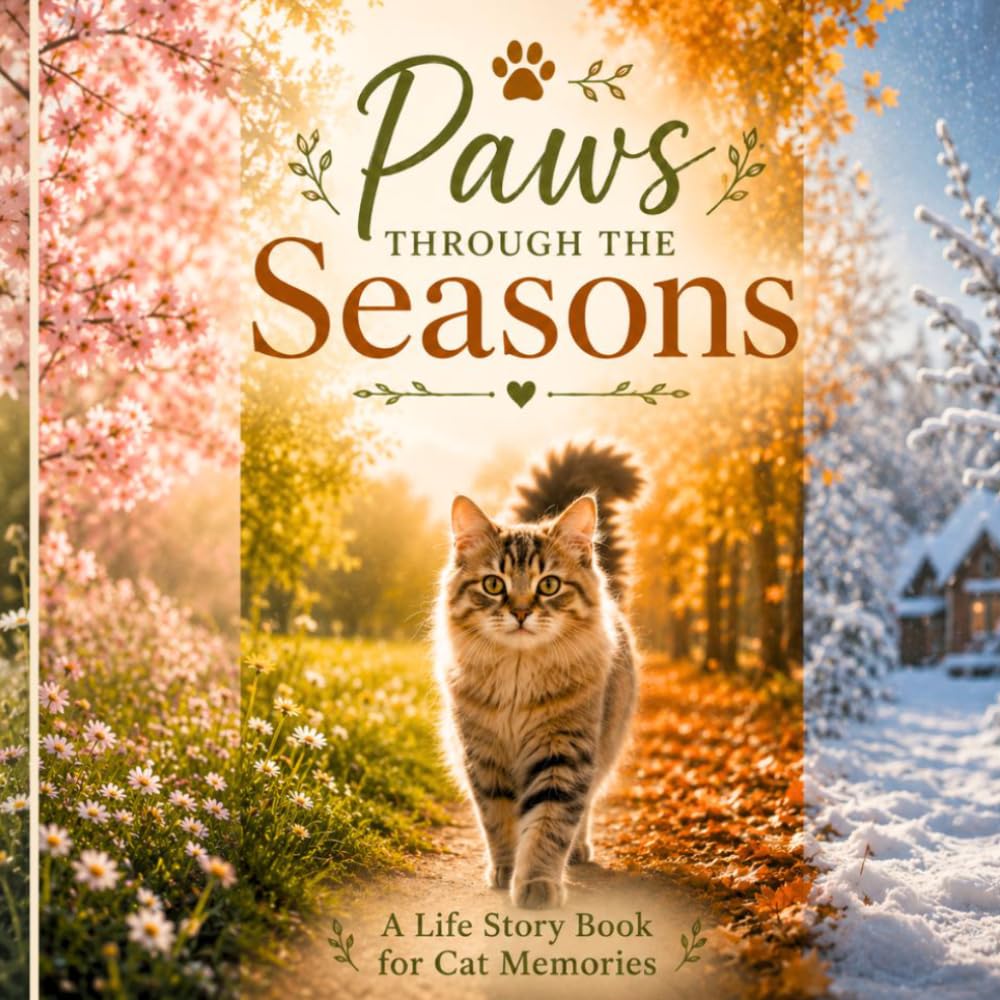 Paws Through the Seasons: A Cat Life Story Book for Memories, Milestones & Cozy Adventures
