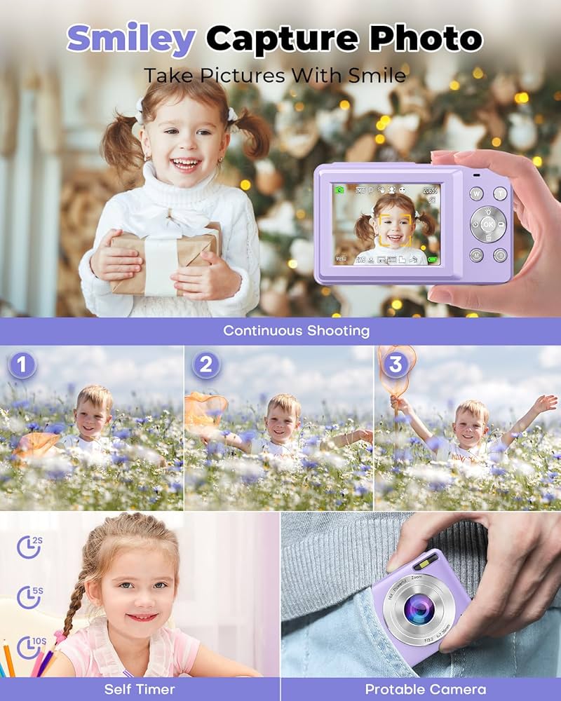 Amazon.com : Digital Camera,Kids Camera with 32GB Card