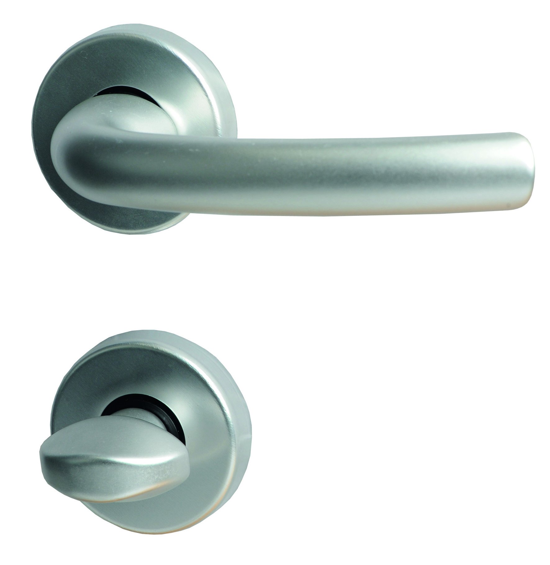 Badtüren R Alpertec garniture de porte WC en aluminium anodisé gris argenté