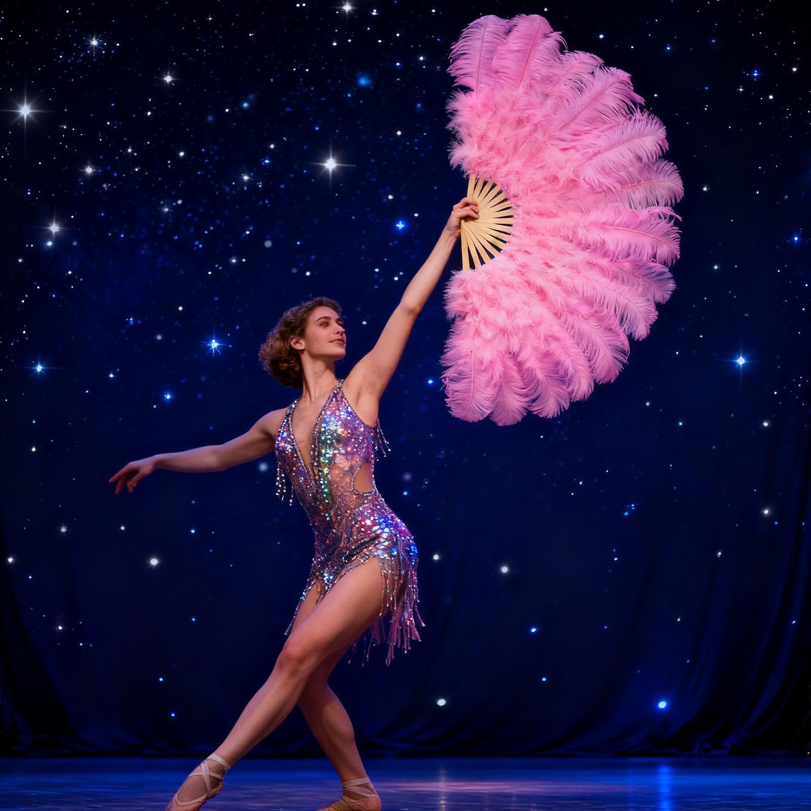 Ventaglio danza linea, 13 oggetti di scena e mestieri, ventaglio pieghevole per linedance - adatto per feste di nozze teatro palcoscenico burlesk fotografia viaggi chiesa e danza del ventre