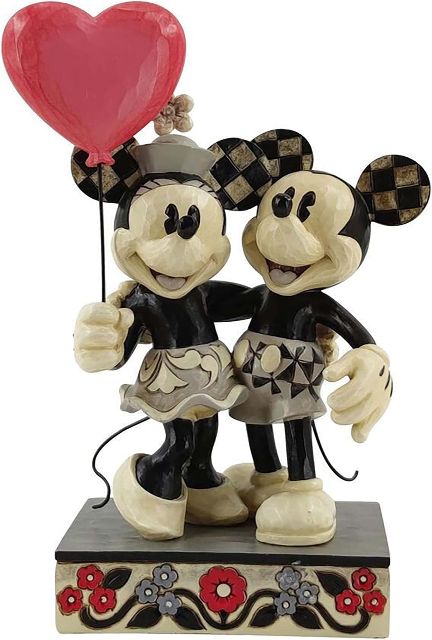 Enesco Disney Traditions Mickey and Minnie Heart Figurine