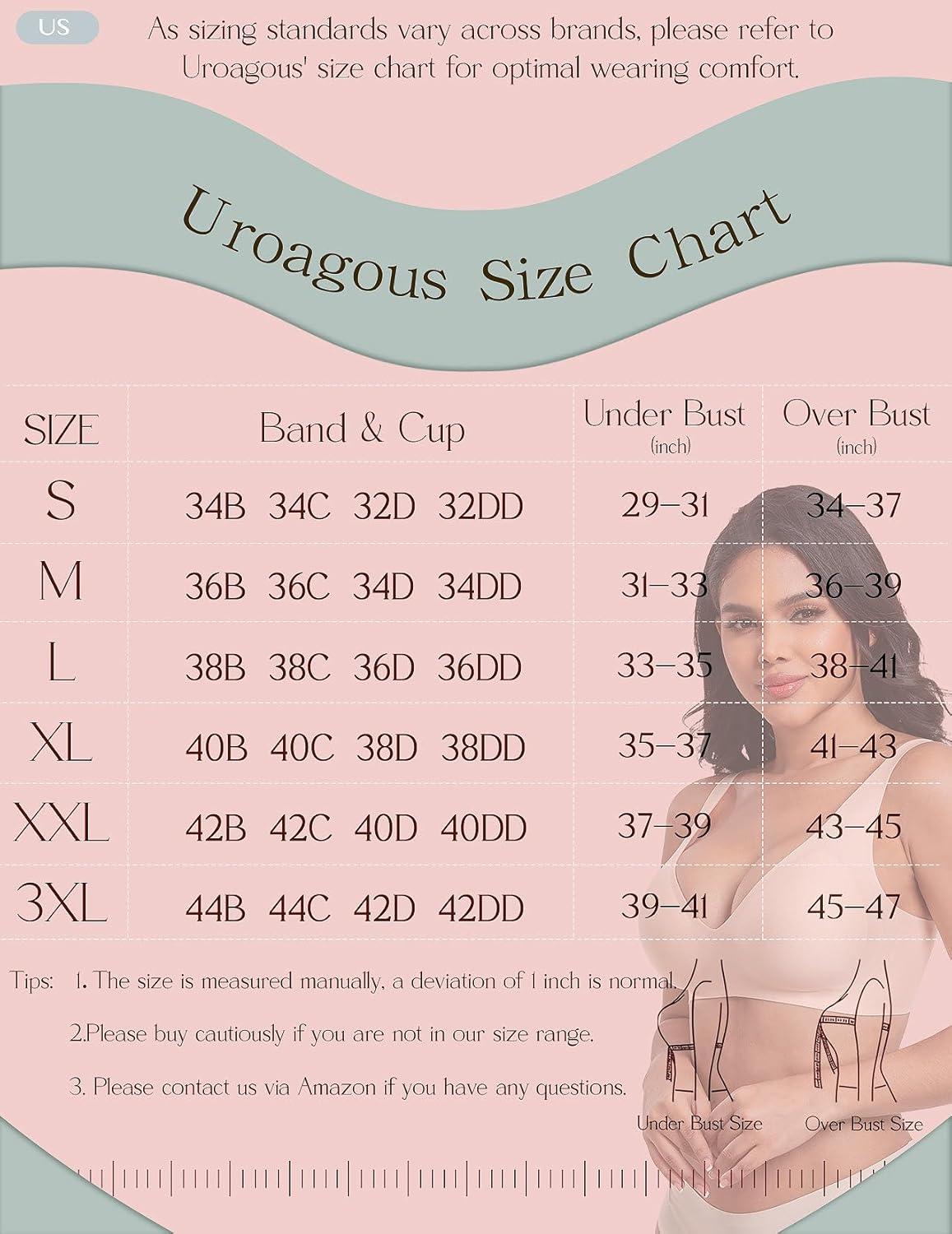 Deep V Bras for Women No Underwire Seamless Bralettes for Women Wireless Plunge T Shirt Bra with Extender - Image 2